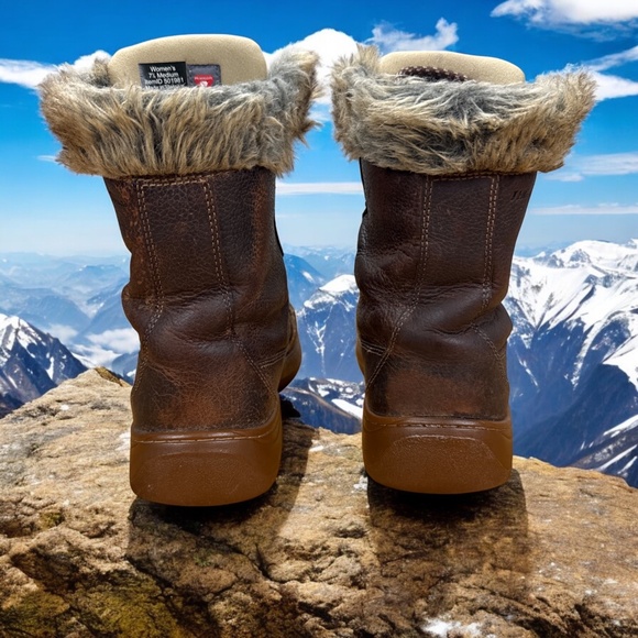L.L.Bean TEK 2.5 Women’s 7.5 Winter Boots Brown Fur Lined Waterproof Hiki - Picture 4 of 7